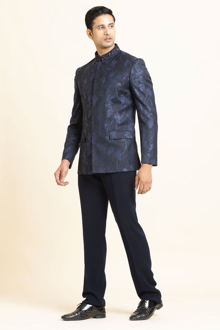 The Nocturne Bloom Bandhgala set