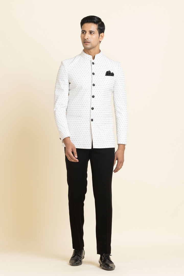 The Ivory Prism Bandhgala set