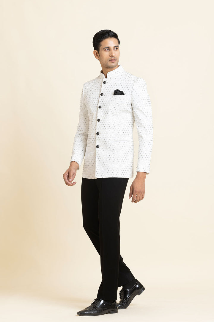 The Ivory Prism Bandhgala set