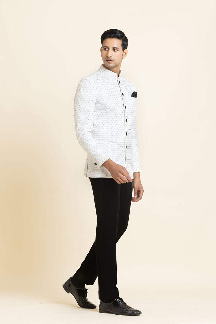 The Ivory Prism Bandhgala set