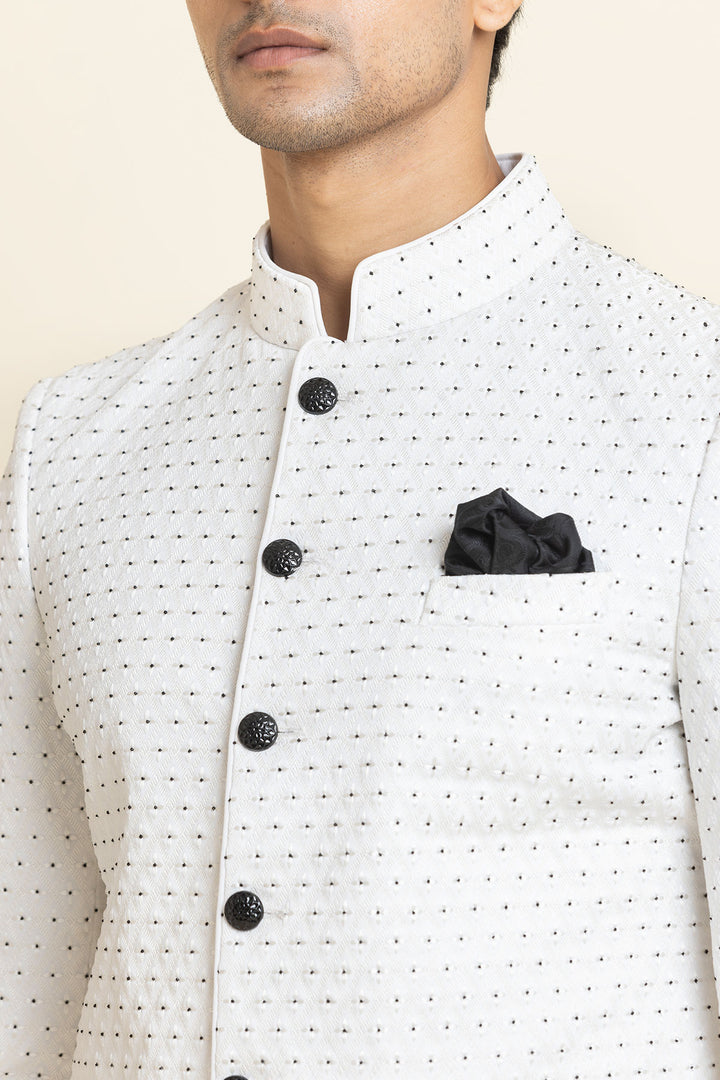 The Ivory Prism Bandhgala set