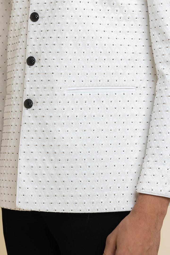 The Ivory Prism Bandhgala set