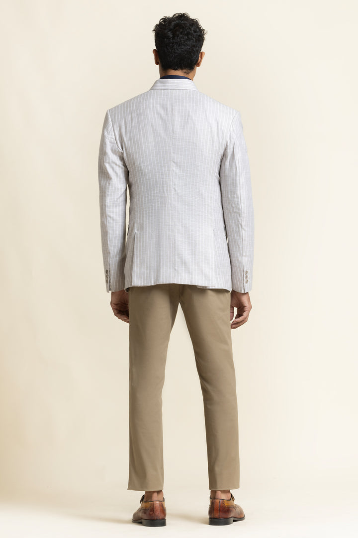 Linen Safari Jacket – Half Lined With Printed Lining