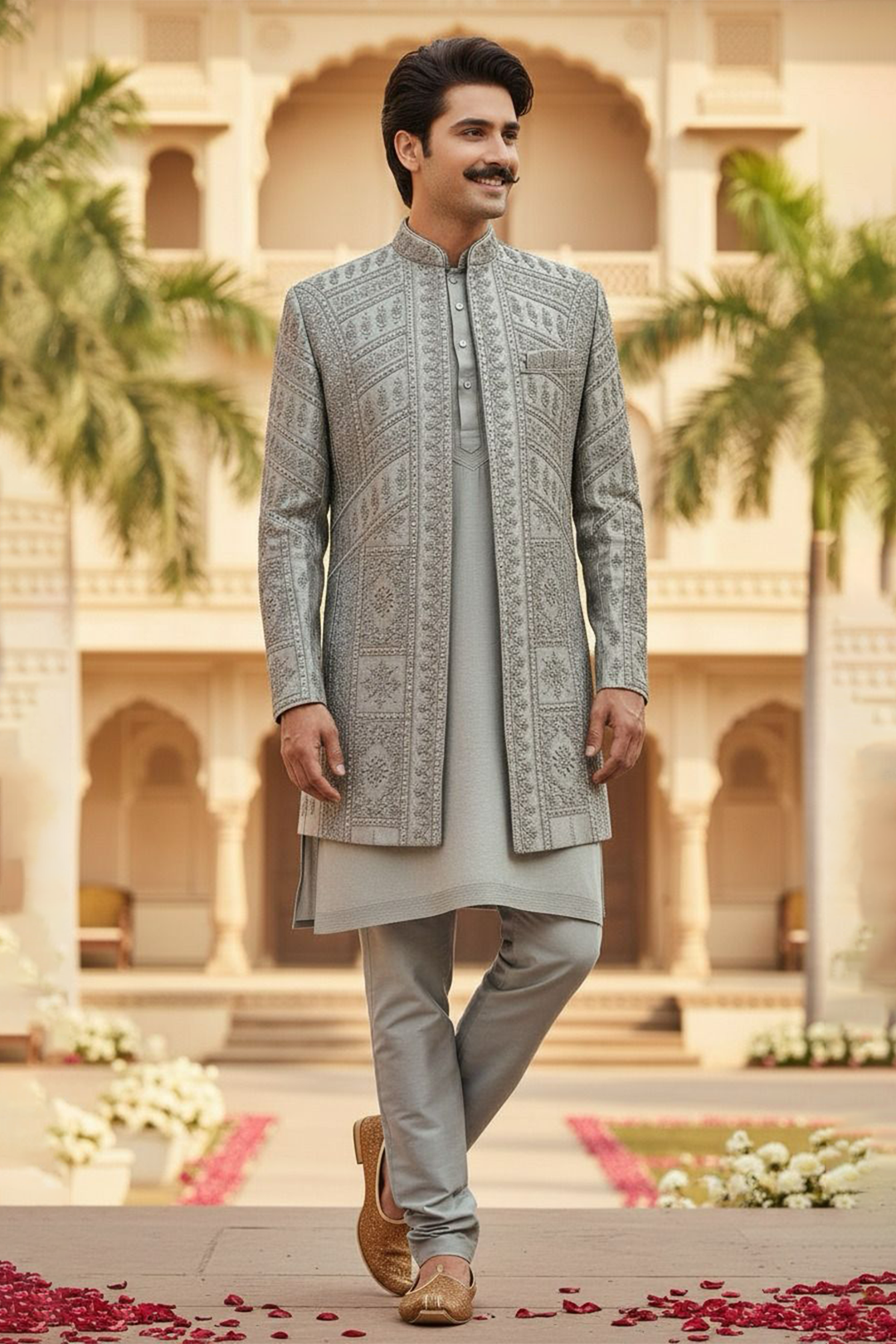 Silver Regalia Indo-Western