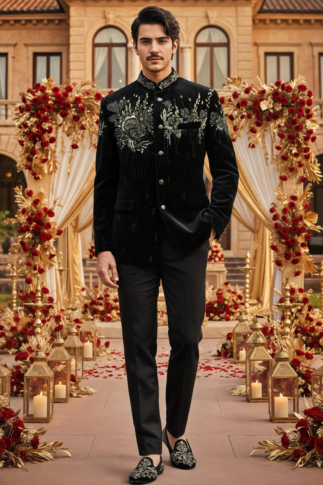 Regal Noir Bandhgala