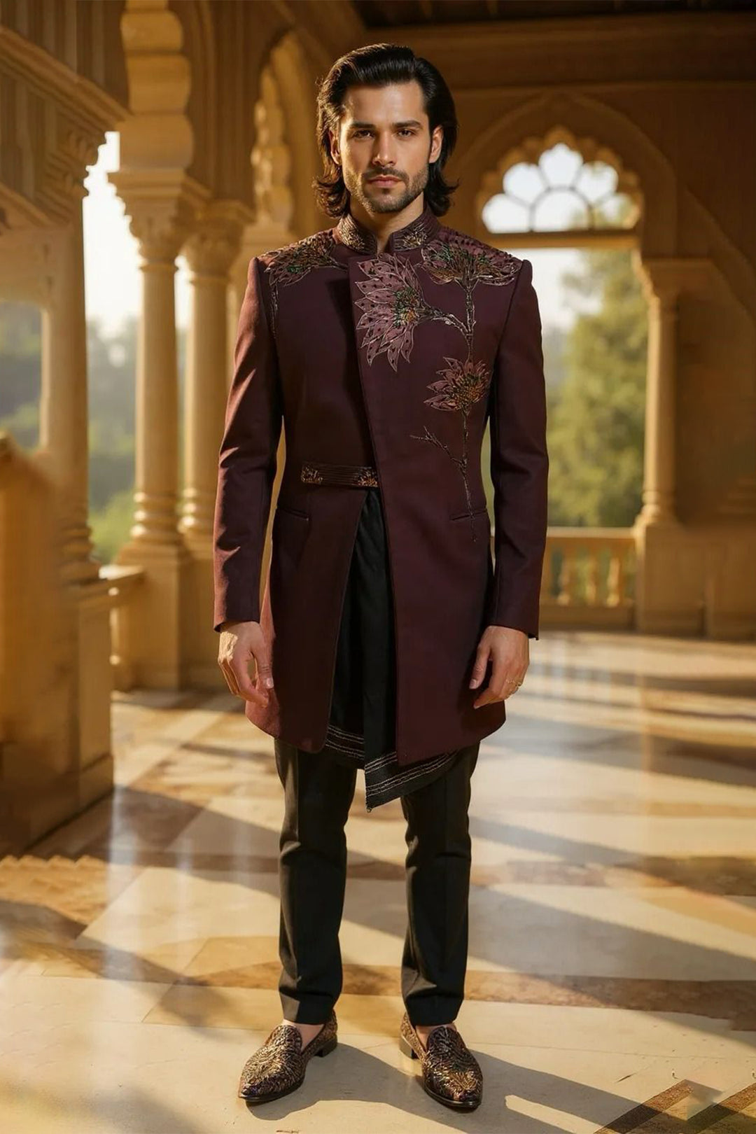 The Regal Maroon Floraison Ensemble
