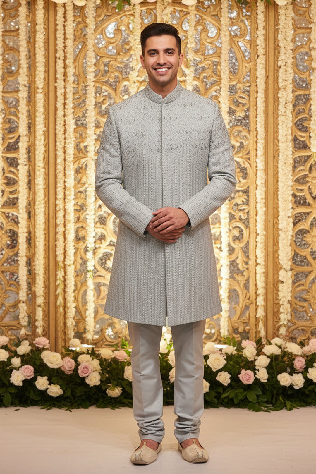 The Platinum Majesty Indo western set