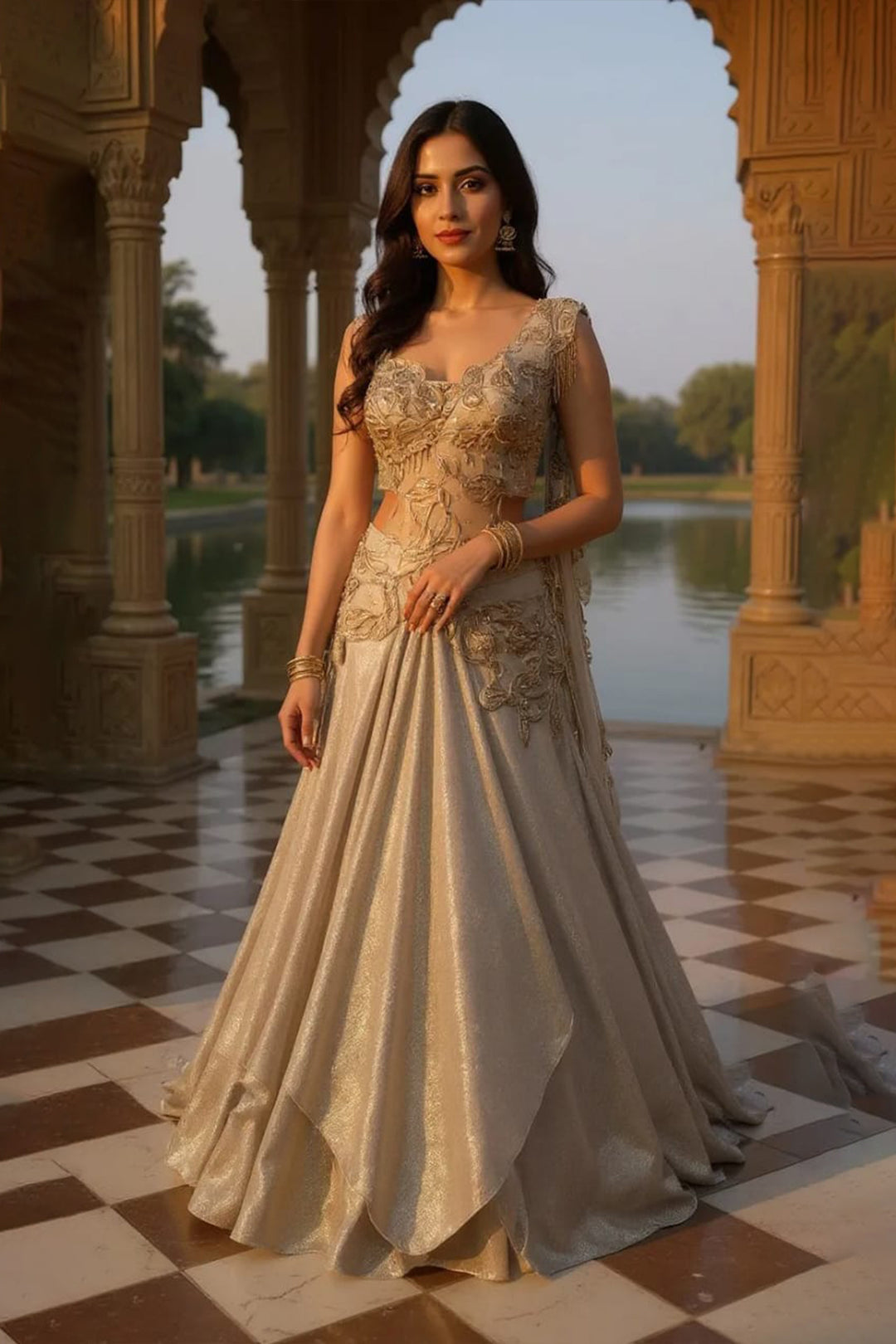 Mystic Mehfil - Drape Skirt With Blouse