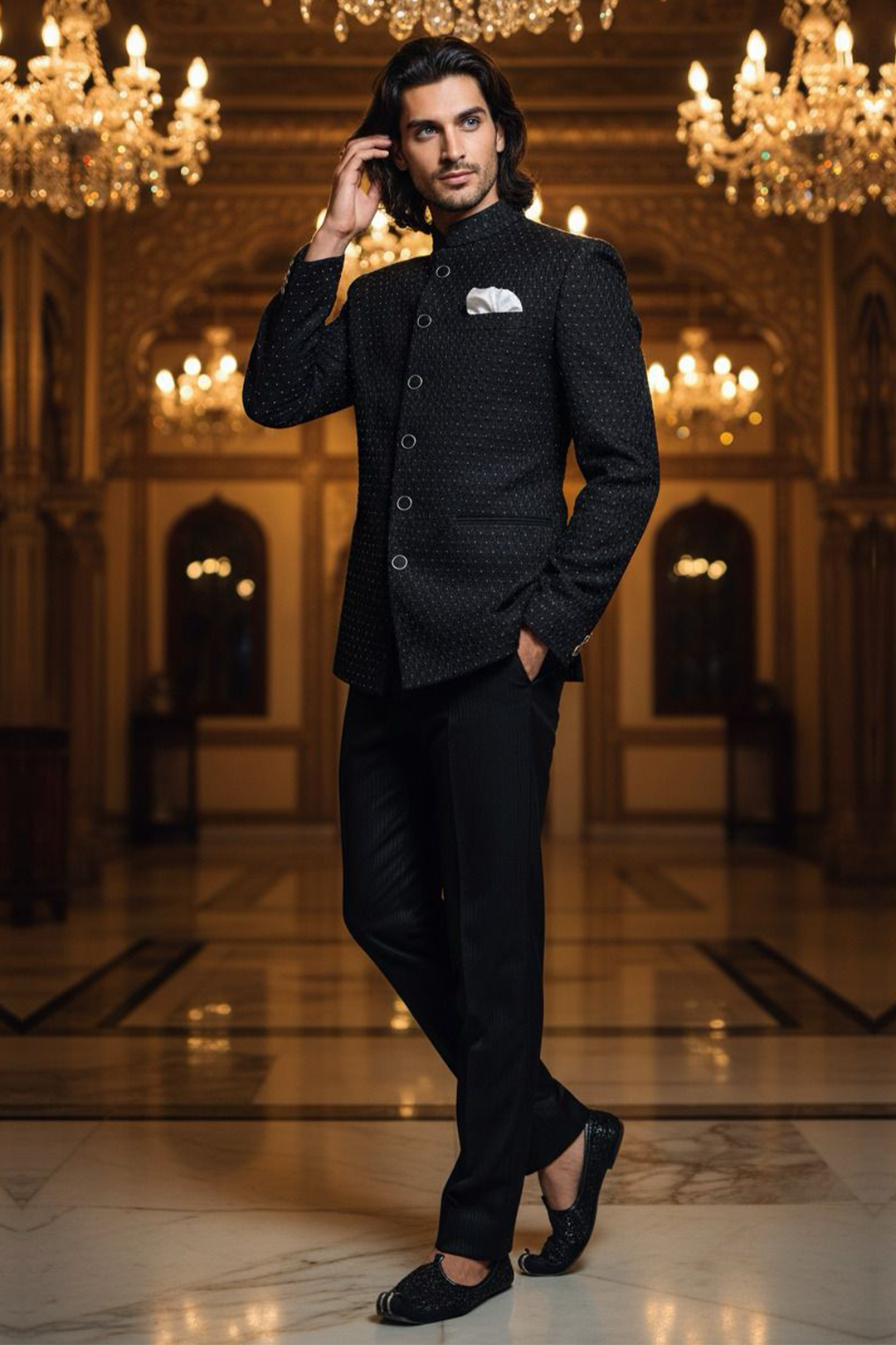 Noir Royale Bandhgala