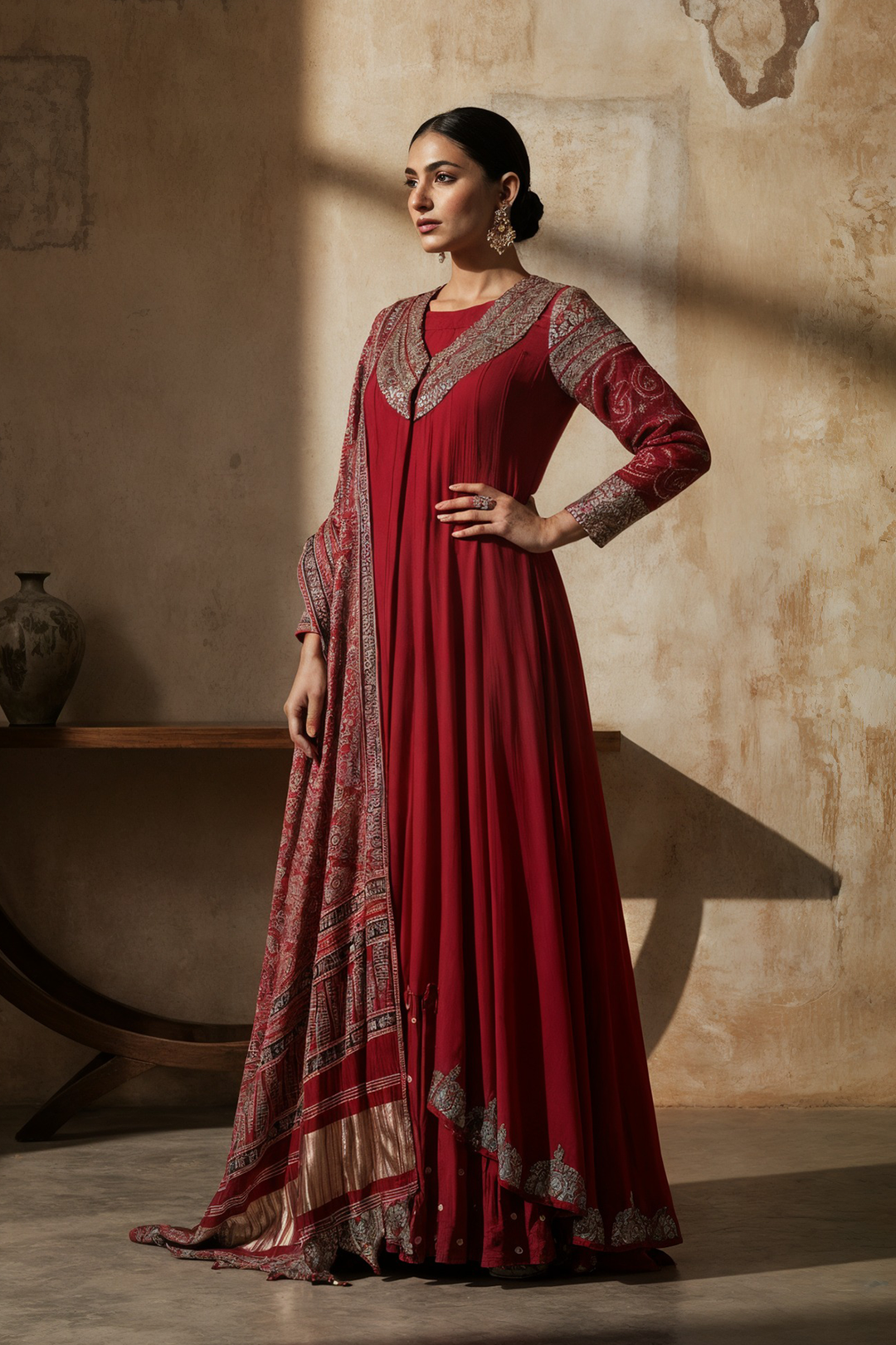 Red Anarkali Suit
