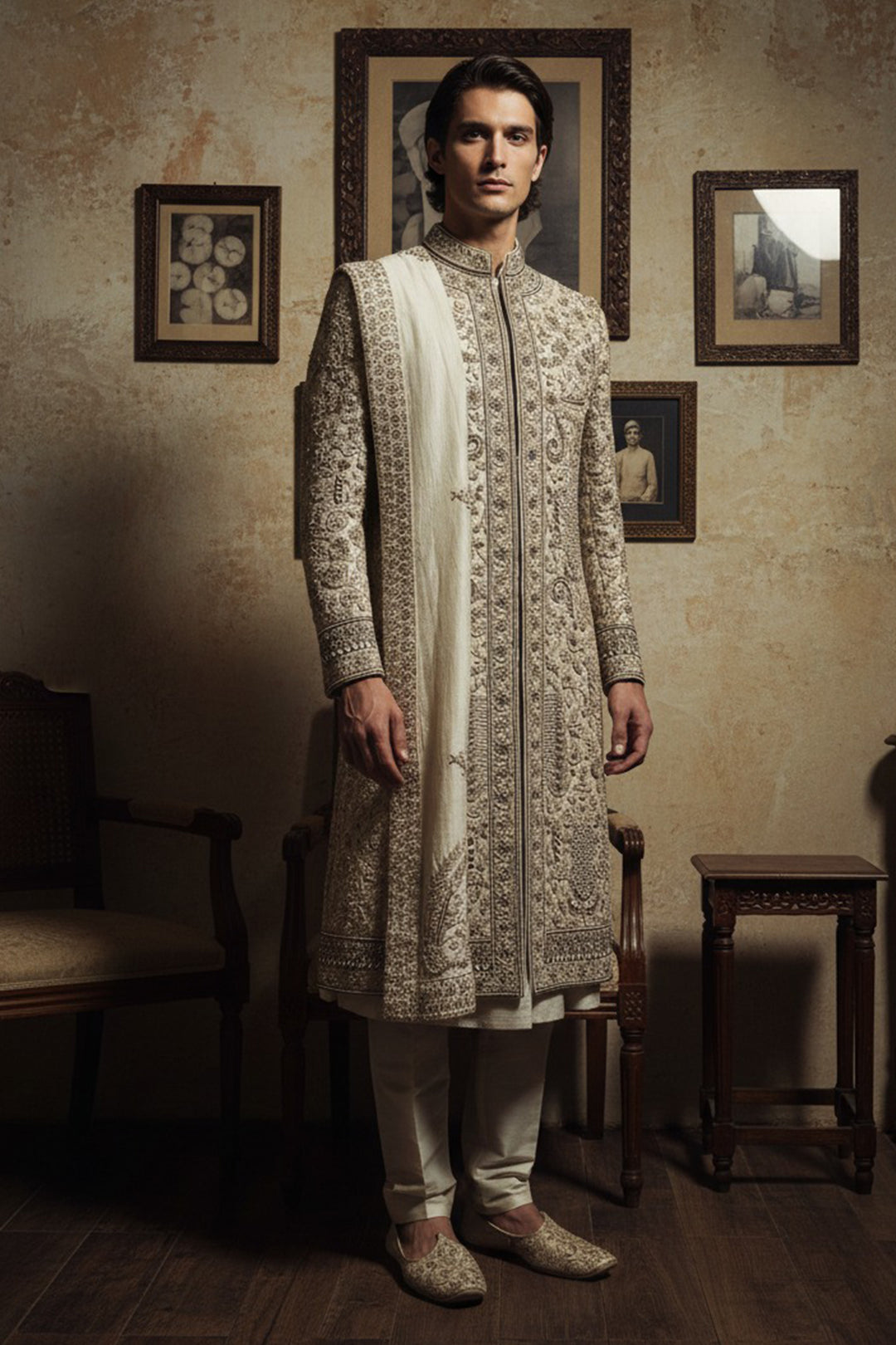 The Crown Of Ivory Sherwani Set