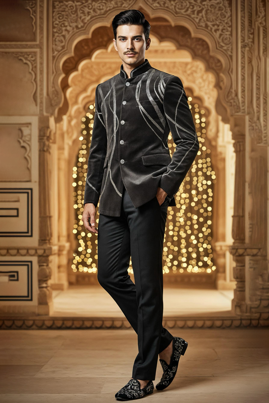 Velvet Radiance Bandhgala