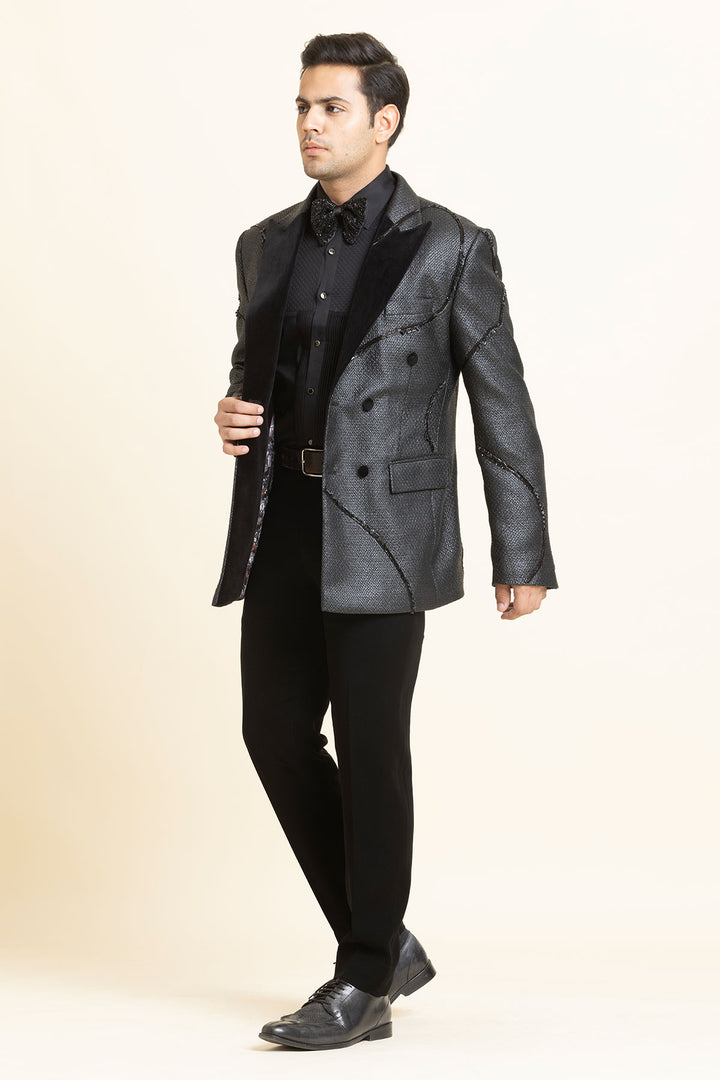 The Midnight Graphite Tuxedo Set