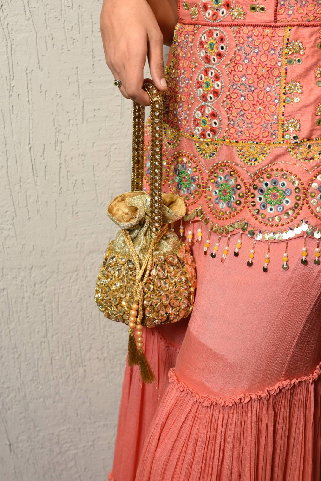 Embroidered Pink Sharara Suit