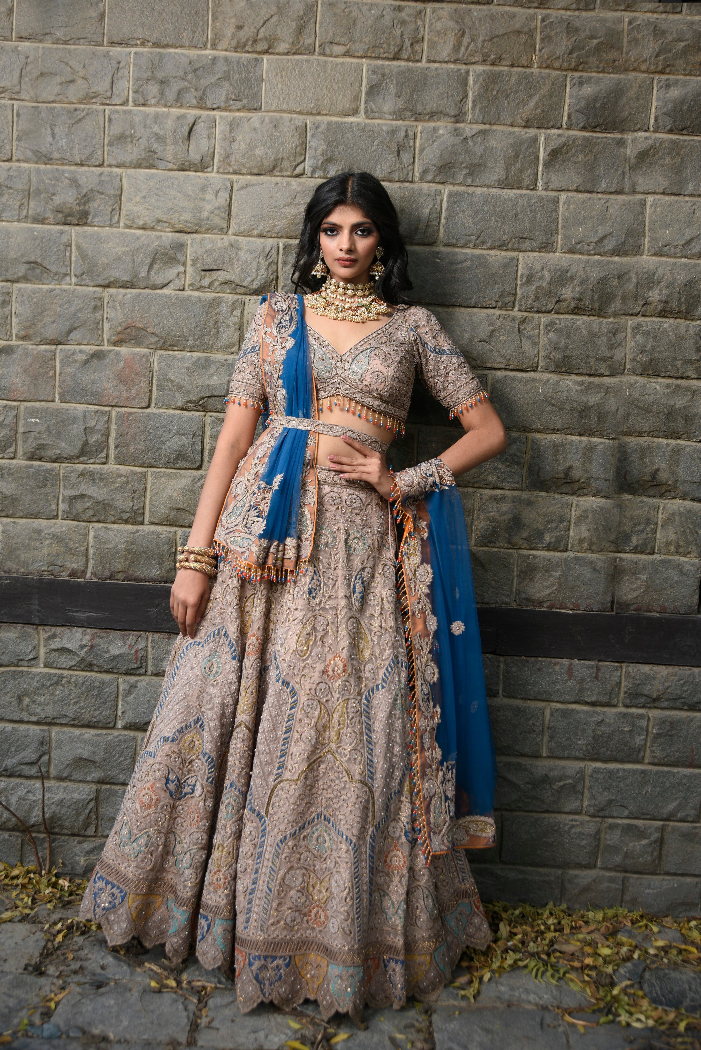 Pastel Wedding With a Super Pretty Embroidered Engagement Lehenga in Red -  Witty Vows