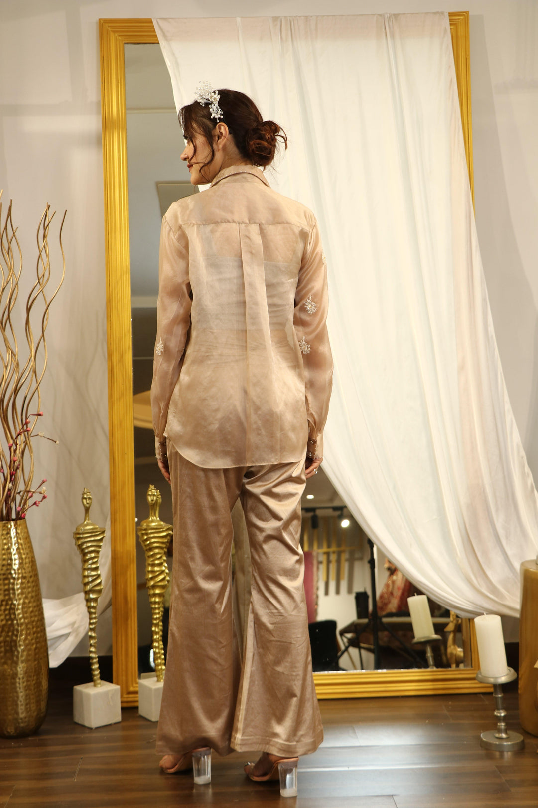 BEIGE FUSION WEAR DRESS