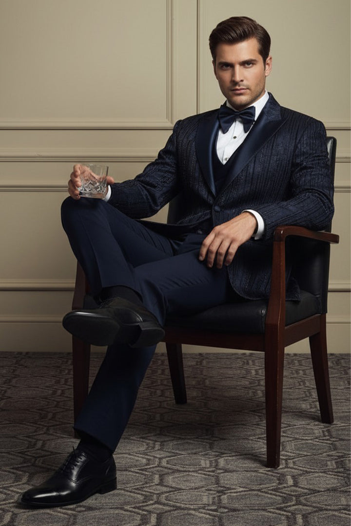 The Navy Blue Chateau Soiree Tuxedo Set