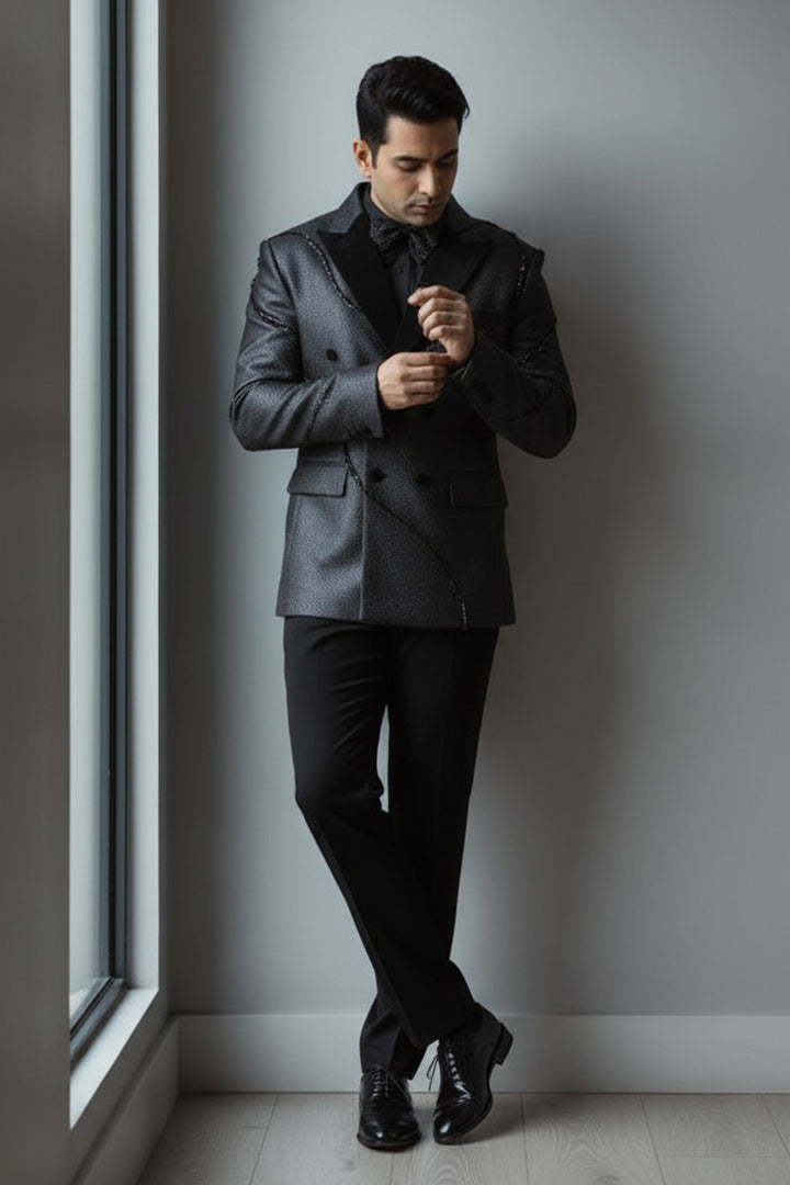 The Midnight Graphite Tuxedo Set