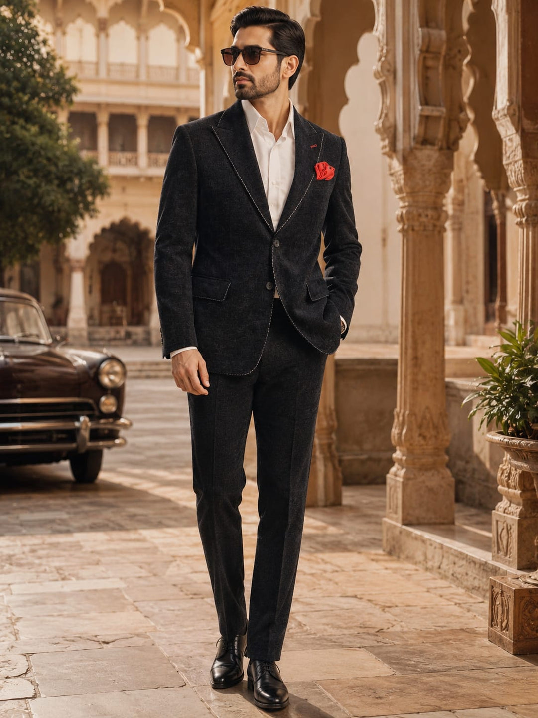 Midnight Textured Blazer Jacket