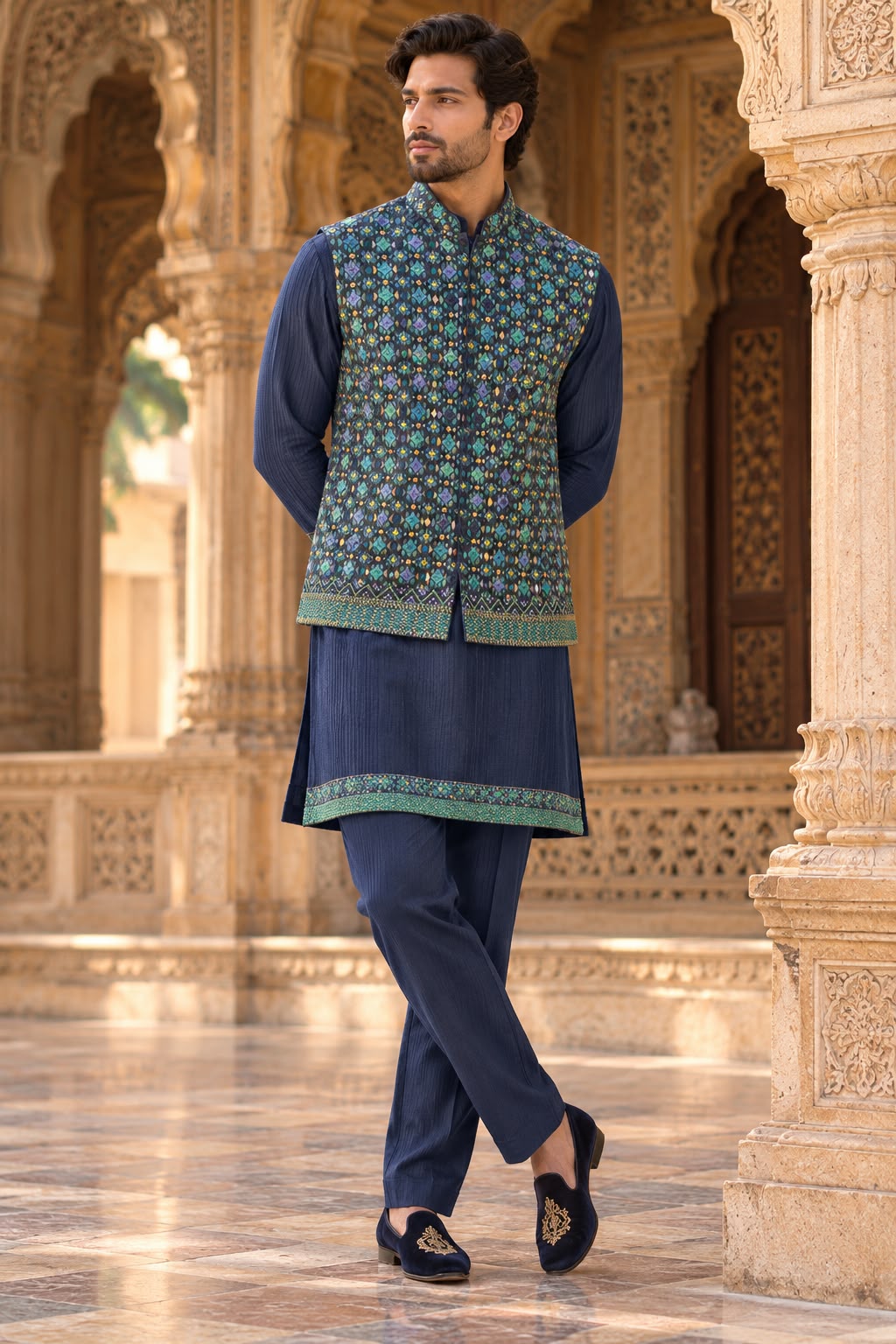 Contemporary royal Fusion wear