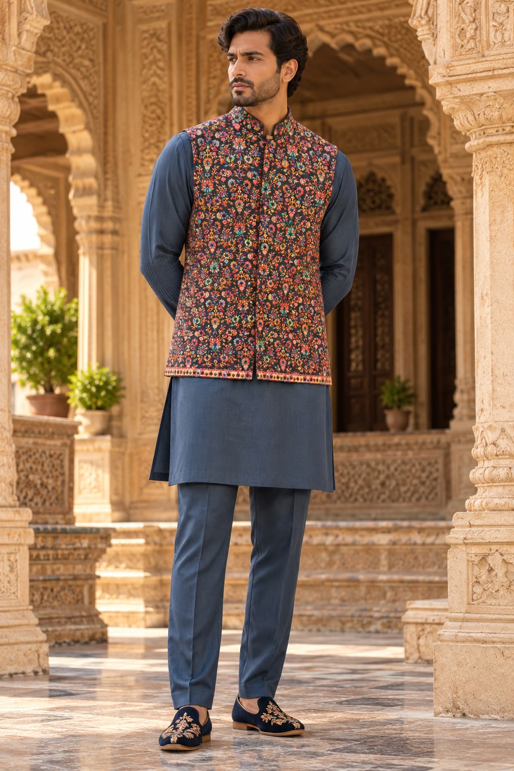 Contemporary royal Fusion wear