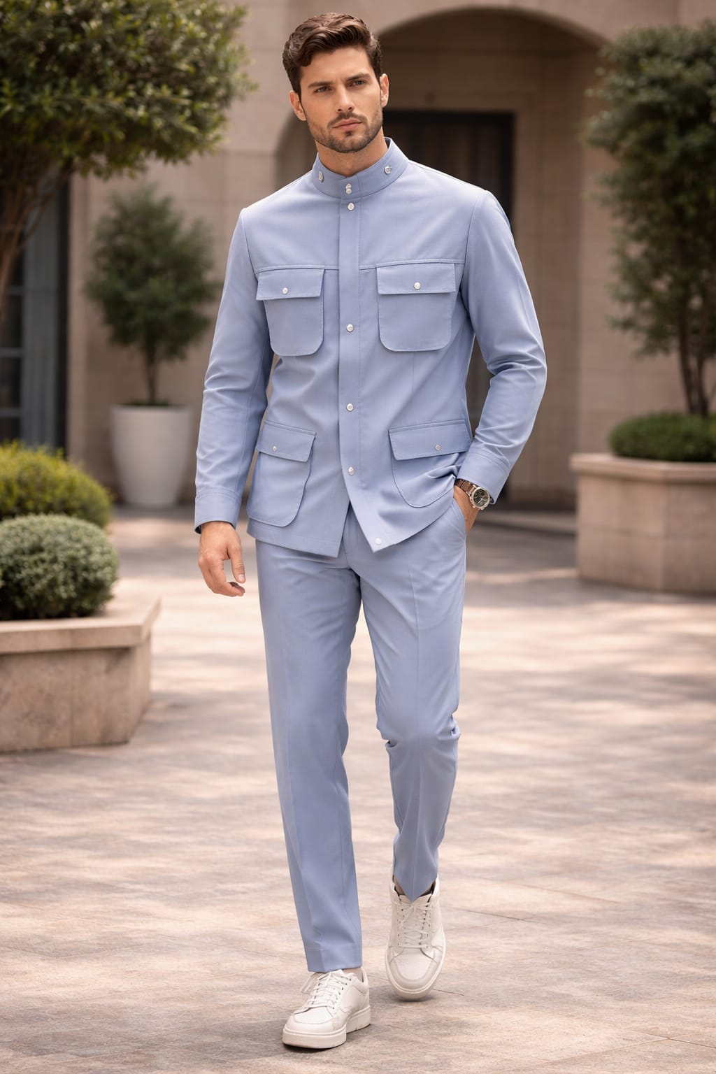 Elite Mandarin Safari Shirt