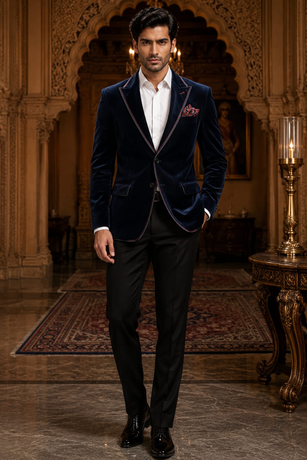 Midnight Velvet Tailored Blazer