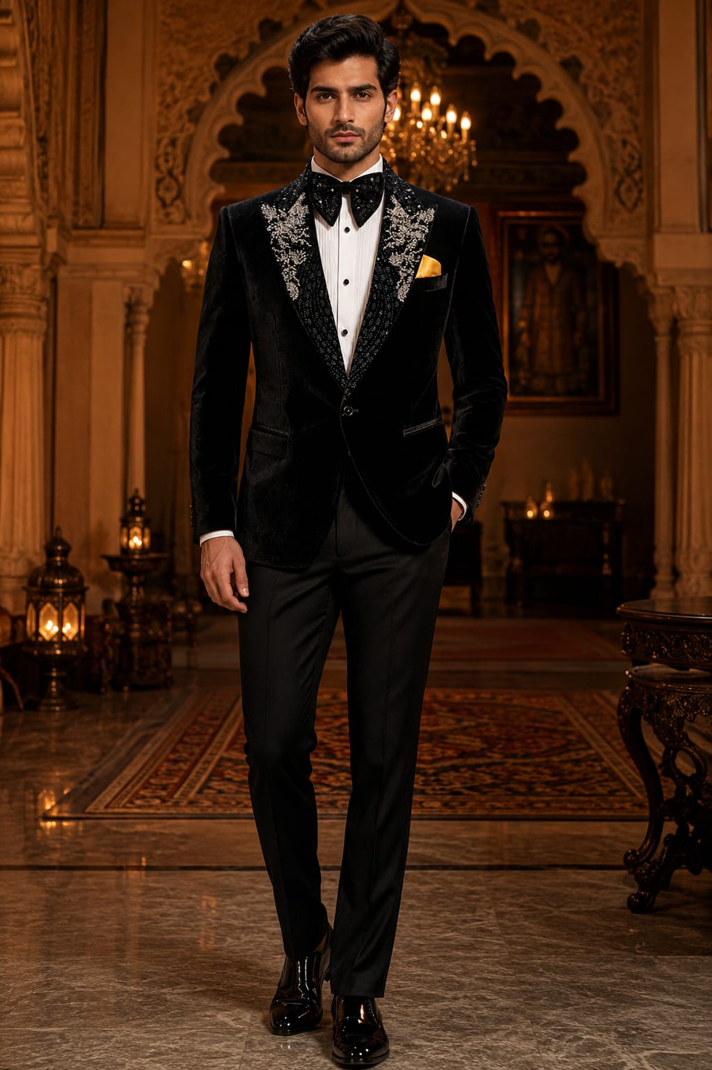 Midnight Luxe Embellished Tuxedo