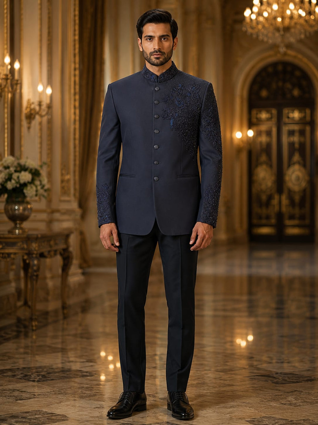 Midnight Embellished Bandhgala